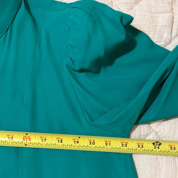 Vintage Made in the USA Motherhood Green Maternity Top with Black Accents Medium - Picture 9 of 11